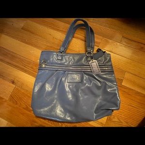 Coach Poppy Daisy patent leather tote y2k rare color
